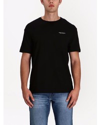 schwarzes T-Shirt mit einem Rundhalsausschnitt von Armani Exchange