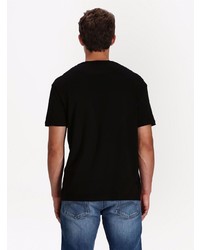 schwarzes T-Shirt mit einem Rundhalsausschnitt von Armani Exchange