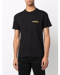 schwarzes T-Shirt mit einem Rundhalsausschnitt von Automobili Lamborghini