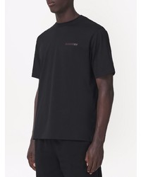 schwarzes T-Shirt mit einem Rundhalsausschnitt von Burberry