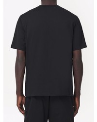 schwarzes T-Shirt mit einem Rundhalsausschnitt von Burberry