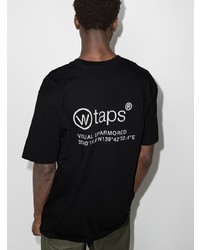 schwarzes T-Shirt mit einem Rundhalsausschnitt von WTAPS