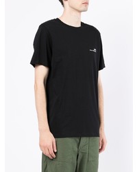 schwarzes T-Shirt mit einem Rundhalsausschnitt von A.P.C.