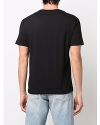 schwarzes T-Shirt mit einem Rundhalsausschnitt von Ea7 Emporio Armani