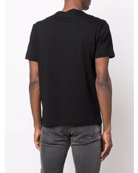 schwarzes T-Shirt mit einem Rundhalsausschnitt von Ea7 Emporio Armani