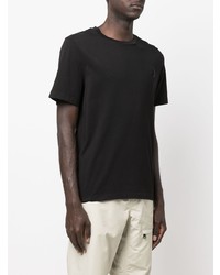 schwarzes T-Shirt mit einem Rundhalsausschnitt von Moncler