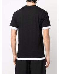 schwarzes T-Shirt mit einem Rundhalsausschnitt von Karl Lagerfeld