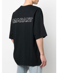 schwarzes T-Shirt mit einem Rundhalsausschnitt von Isabel Marant