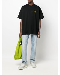 schwarzes T-Shirt mit einem Rundhalsausschnitt von Vetements