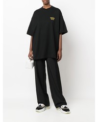 schwarzes T-Shirt mit einem Rundhalsausschnitt von Vetements