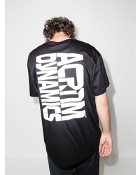 schwarzes T-Shirt mit einem Rundhalsausschnitt von ACRONYM