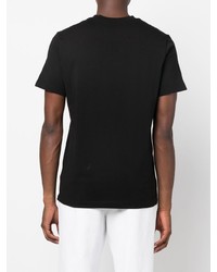 schwarzes T-Shirt mit einem Rundhalsausschnitt von Moncler