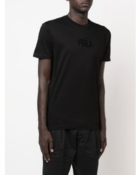 schwarzes T-Shirt mit einem Rundhalsausschnitt von DSQUARED2