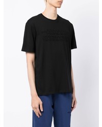 schwarzes T-Shirt mit einem Rundhalsausschnitt von Armani Exchange