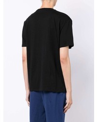 schwarzes T-Shirt mit einem Rundhalsausschnitt von Armani Exchange