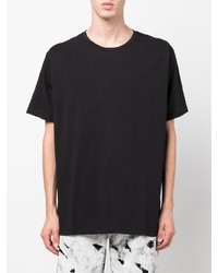 schwarzes T-Shirt mit einem Rundhalsausschnitt von Balmain