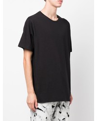 schwarzes T-Shirt mit einem Rundhalsausschnitt von Balmain