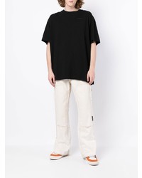 schwarzes T-Shirt mit einem Rundhalsausschnitt von Off-White