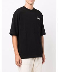 schwarzes T-Shirt mit einem Rundhalsausschnitt von Off-White