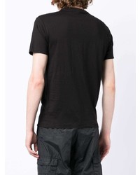 schwarzes T-Shirt mit einem Rundhalsausschnitt von Ea7 Emporio Armani