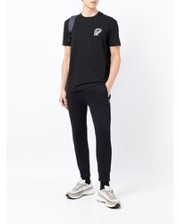 schwarzes T-Shirt mit einem Rundhalsausschnitt von Emporio Armani