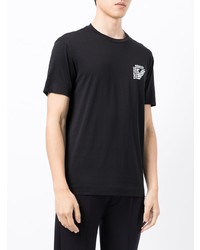 schwarzes T-Shirt mit einem Rundhalsausschnitt von Emporio Armani