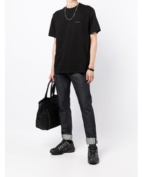 schwarzes T-Shirt mit einem Rundhalsausschnitt von Armani Exchange