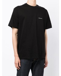 schwarzes T-Shirt mit einem Rundhalsausschnitt von Armani Exchange