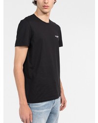 schwarzes T-Shirt mit einem Rundhalsausschnitt von Balmain