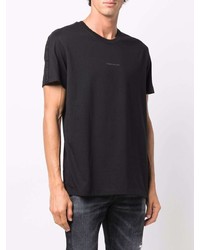 schwarzes T-Shirt mit einem Rundhalsausschnitt von Calvin Klein Jeans