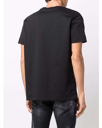 schwarzes T-Shirt mit einem Rundhalsausschnitt von Calvin Klein Jeans