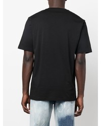 schwarzes T-Shirt mit einem Rundhalsausschnitt von Moschino