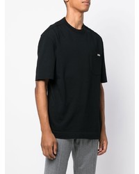 schwarzes T-Shirt mit einem Rundhalsausschnitt von Zegna