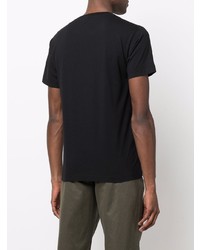 schwarzes T-Shirt mit einem Rundhalsausschnitt von Stone Island