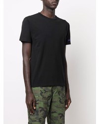 schwarzes T-Shirt mit einem Rundhalsausschnitt von Stone Island