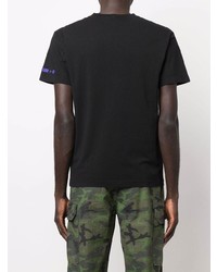 schwarzes T-Shirt mit einem Rundhalsausschnitt von Stone Island