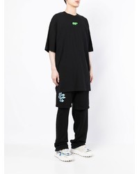 schwarzes T-Shirt mit einem Rundhalsausschnitt von Off-White