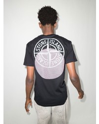 schwarzes T-Shirt mit einem Rundhalsausschnitt von Stone Island