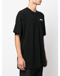 schwarzes T-Shirt mit einem Rundhalsausschnitt von Off-White