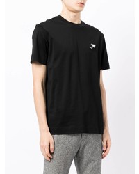 schwarzes T-Shirt mit einem Rundhalsausschnitt von Emporio Armani