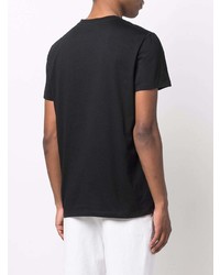 schwarzes T-Shirt mit einem Rundhalsausschnitt von Balmain