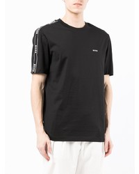 schwarzes T-Shirt mit einem Rundhalsausschnitt von BOSS