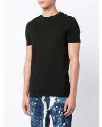 schwarzes T-Shirt mit einem Rundhalsausschnitt von DSQUARED2