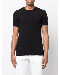 schwarzes T-Shirt mit einem Rundhalsausschnitt von Balmain