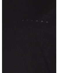 schwarzes T-Shirt mit einem Rundhalsausschnitt von Stampd