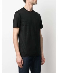 schwarzes T-Shirt mit einem Rundhalsausschnitt von Emporio Armani