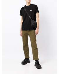 schwarzes T-Shirt mit einem Rundhalsausschnitt von Armani Exchange