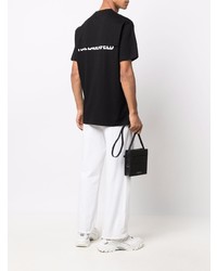 schwarzes T-Shirt mit einem Rundhalsausschnitt von Karl Lagerfeld