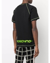 schwarzes T-Shirt mit einem Rundhalsausschnitt von Moschino