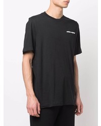 schwarzes T-Shirt mit einem Rundhalsausschnitt von adidas